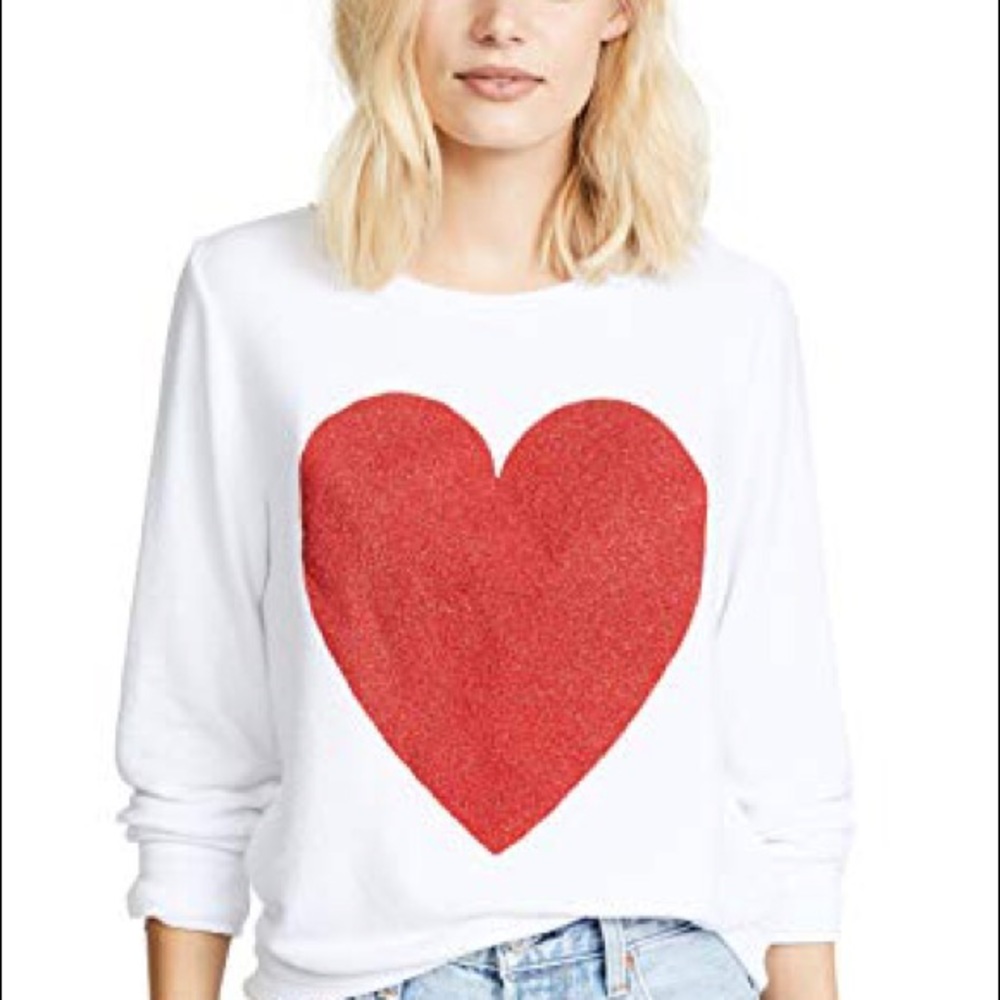 Wildfox - Women's Sparkle Heart Beach Pullover